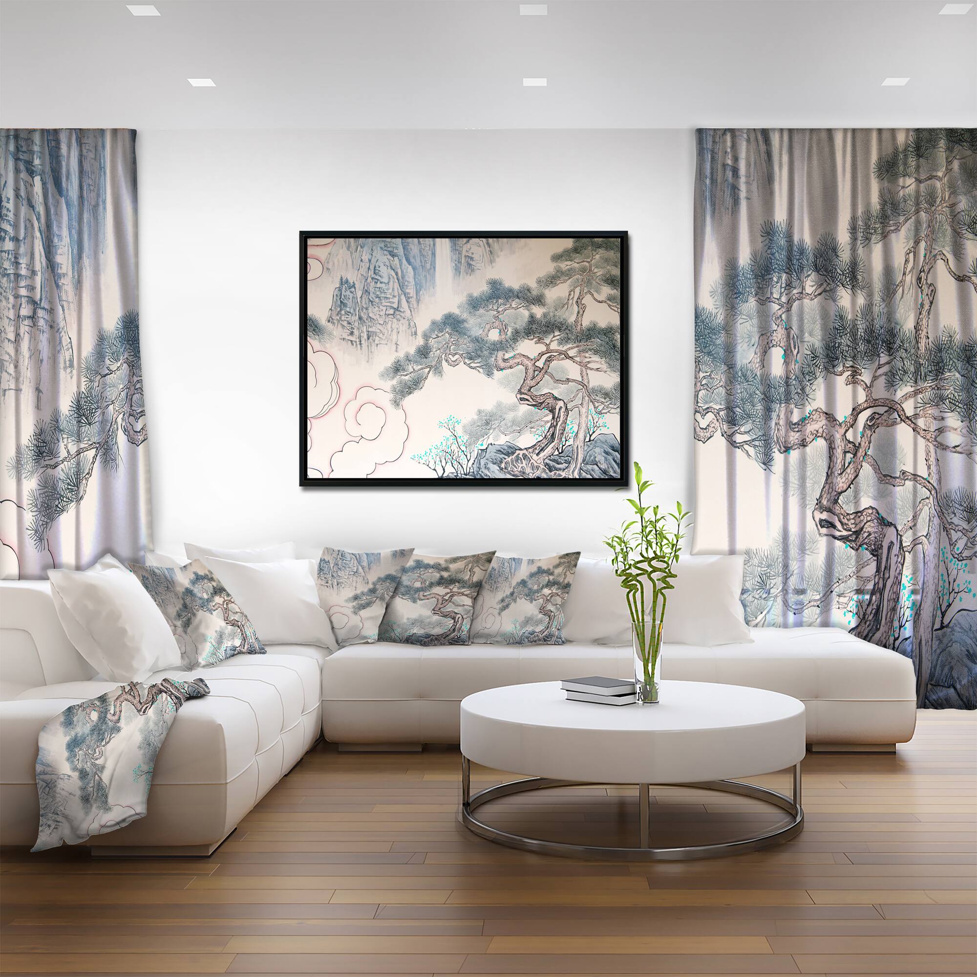 Designart - Chinese Blue Tree Art
